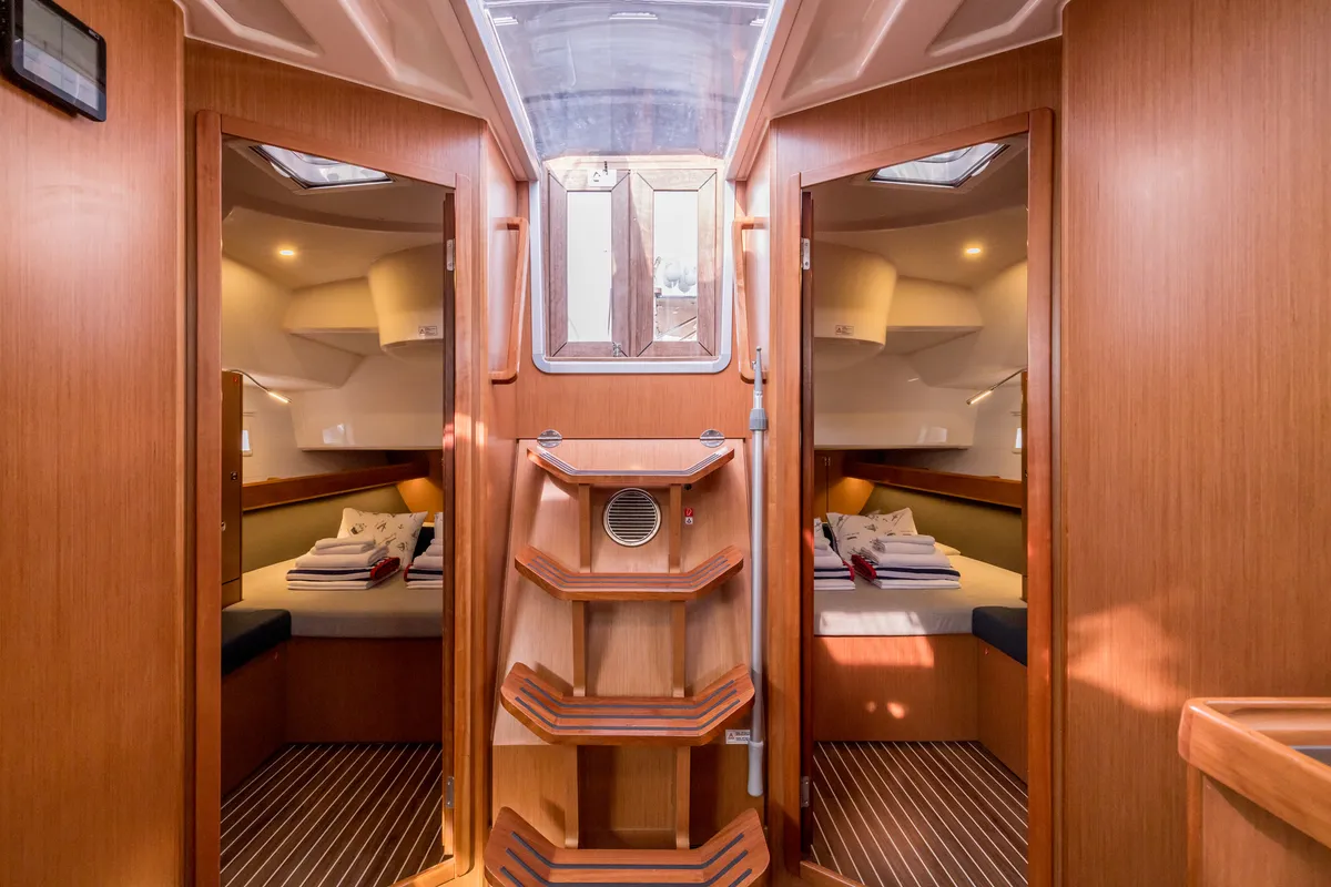 Cabin on Bella Vita, a Bavaria Cruiser 46 sailboat at Split, Croatia