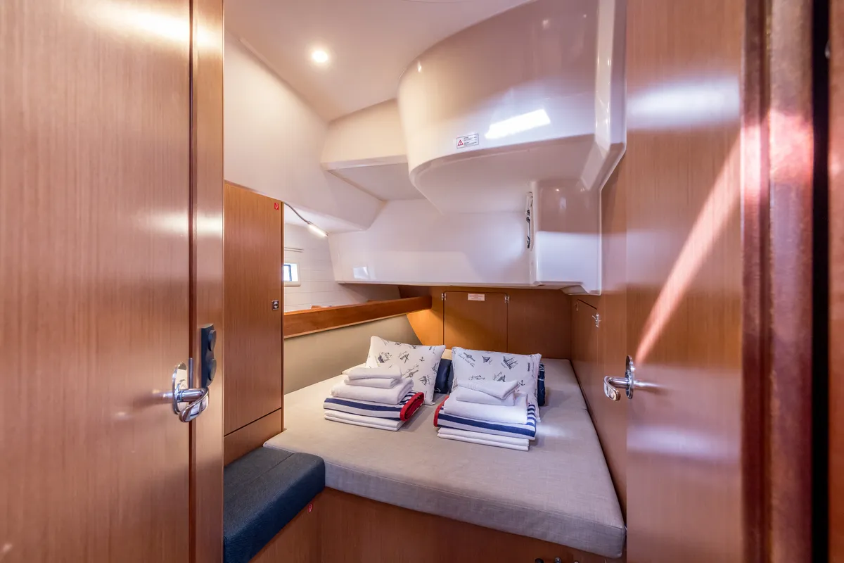 Cabin on Bella Vita, a Bavaria Cruiser 46 sailboat at Split, Croatia
