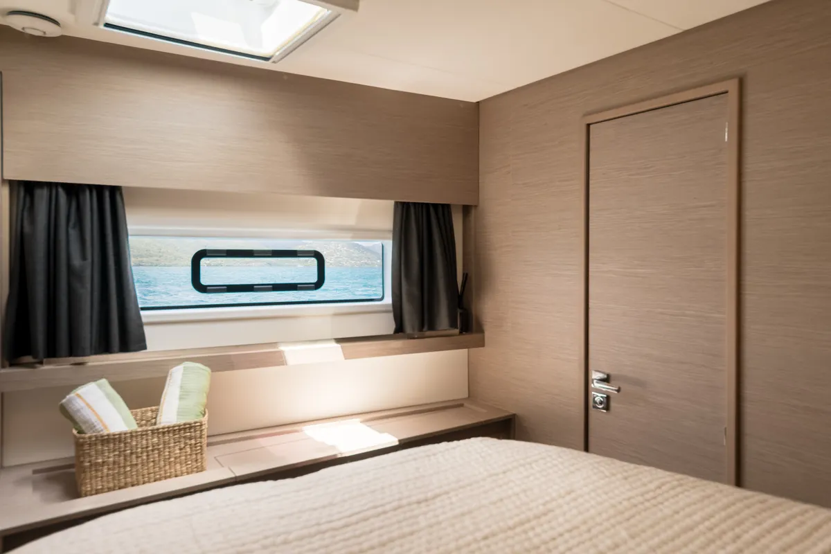 Cabin on Beyond, a Fountaine Pajot Aura 51 catamaran at Alameda, United States
