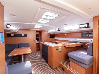 Salon of Star Romeo, a Bavaria Cruiser 56 sailboat at Primošten, Croatia