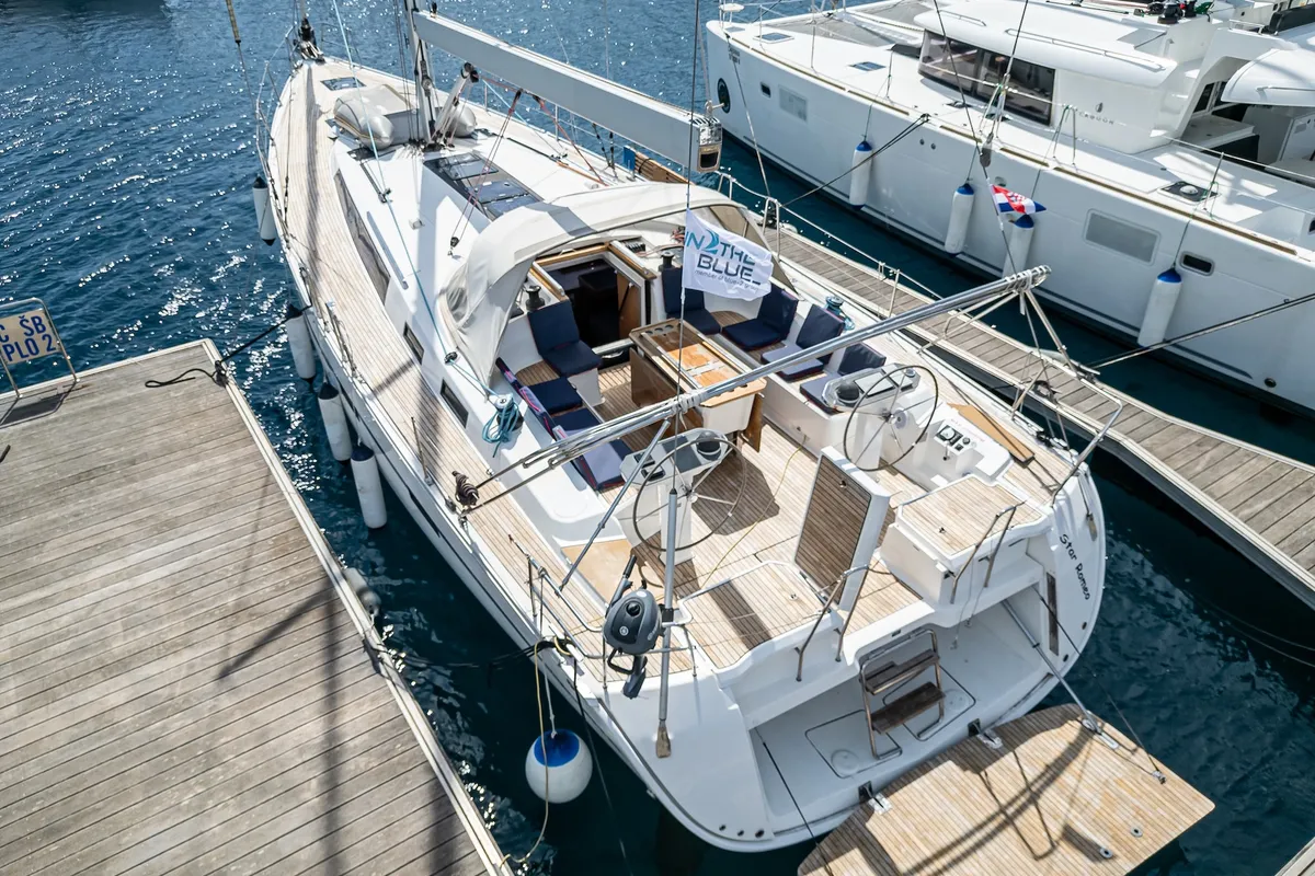 Star Romeo, a Bavaria Cruiser 56 sailboat at Primošten, Croatia