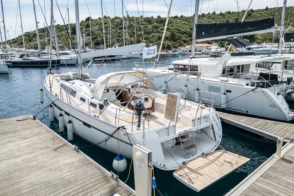 Star Romeo, a Bavaria Cruiser 56 sailboat at Primošten, Croatia