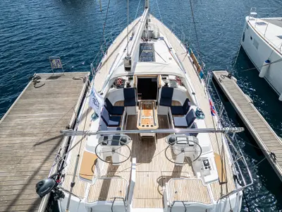 Star Romeo, a Bavaria Cruiser 56 sailboat at Primošten, Croatia