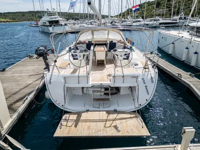 Star Romeo, a Bavaria Cruiser 56 sailboat at Primošten, Croatia