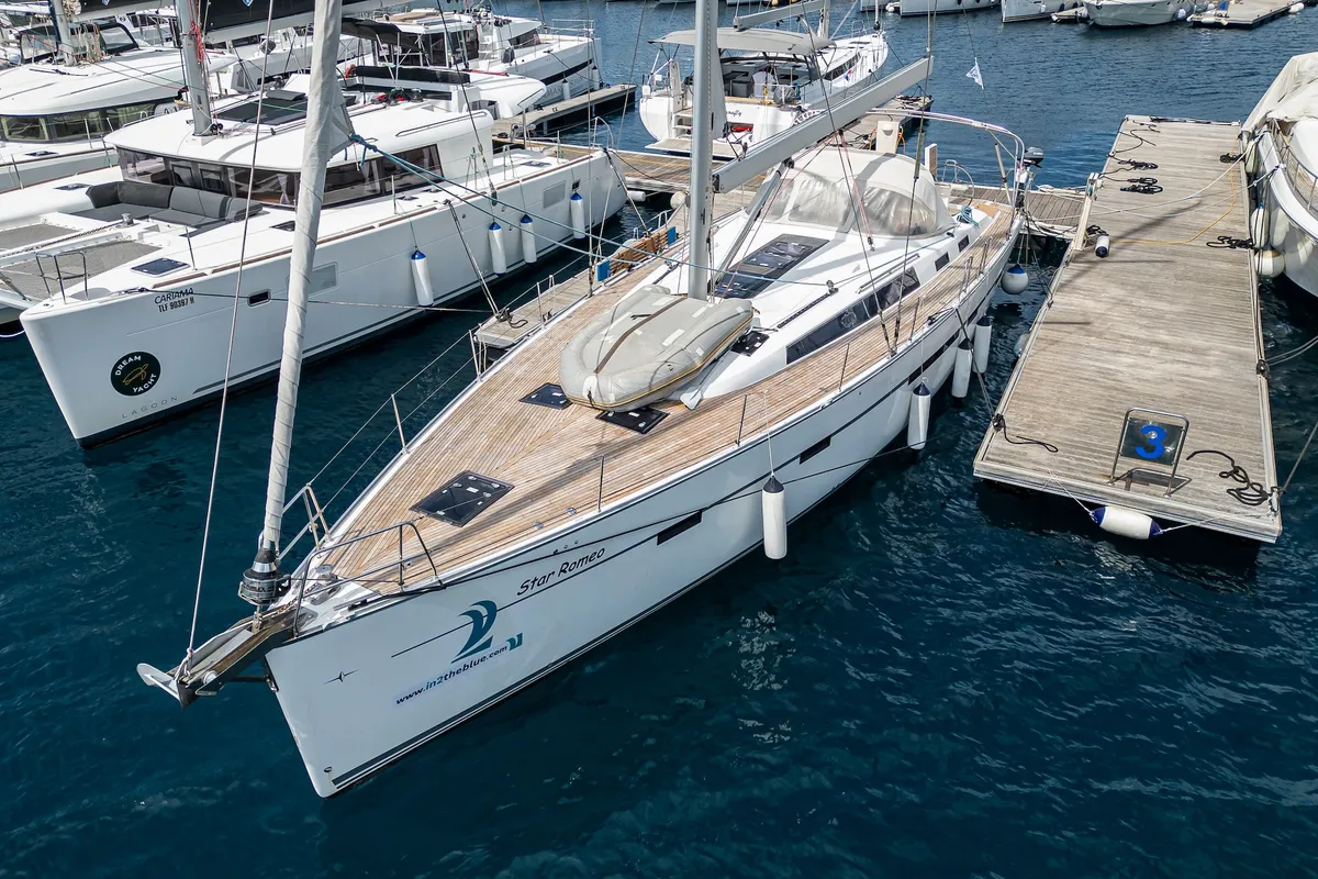 Star Romeo, a Bavaria Cruiser 56 sailboat at Primošten, Croatia