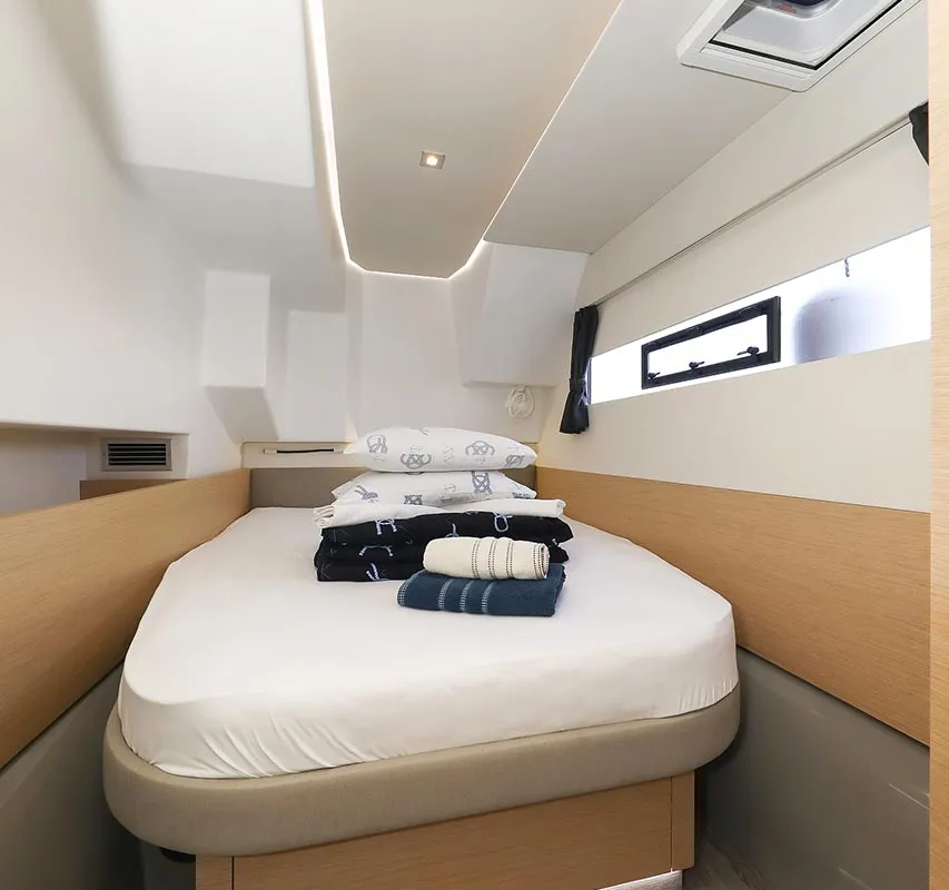 Cabin on Anrik, a Fountaine Pajot MY 37 catamaran at Grad Biograd na Moru, Croatia