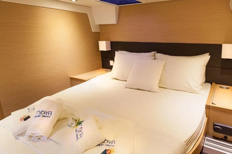 Cabin on Moya, a Lagoon 560 catamaran at Athens, Greece