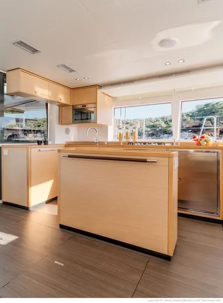 Galley of Moya, a Lagoon 560 catamaran at Athens, Greece
