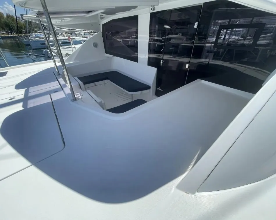 Free Bird, a Leopard 48 catamaran at Lefkada, Greece