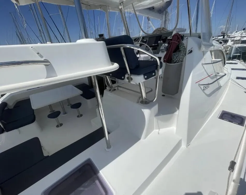 Free Bird, a Leopard 48 catamaran at Lefkada, Greece