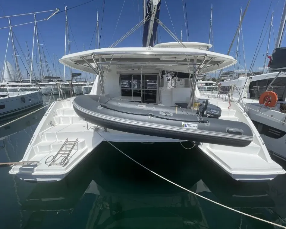 Free Bird, a Leopard 48 catamaran at Lefkada, Greece
