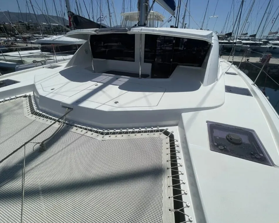 Free Bird, a Leopard 48 catamaran at Lefkada, Greece