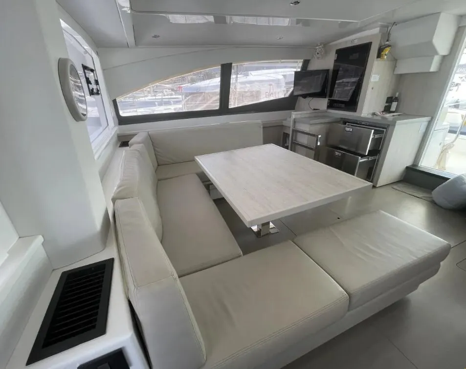 Free Bird, a Leopard 48 catamaran at Lefkada, Greece