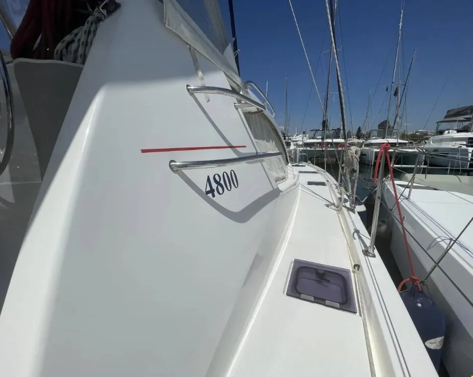 Free Bird, a Leopard 48 catamaran at Lefkada, Greece