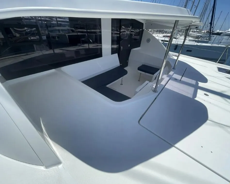 Free Bird, a Leopard 48 catamaran at Lefkada, Greece