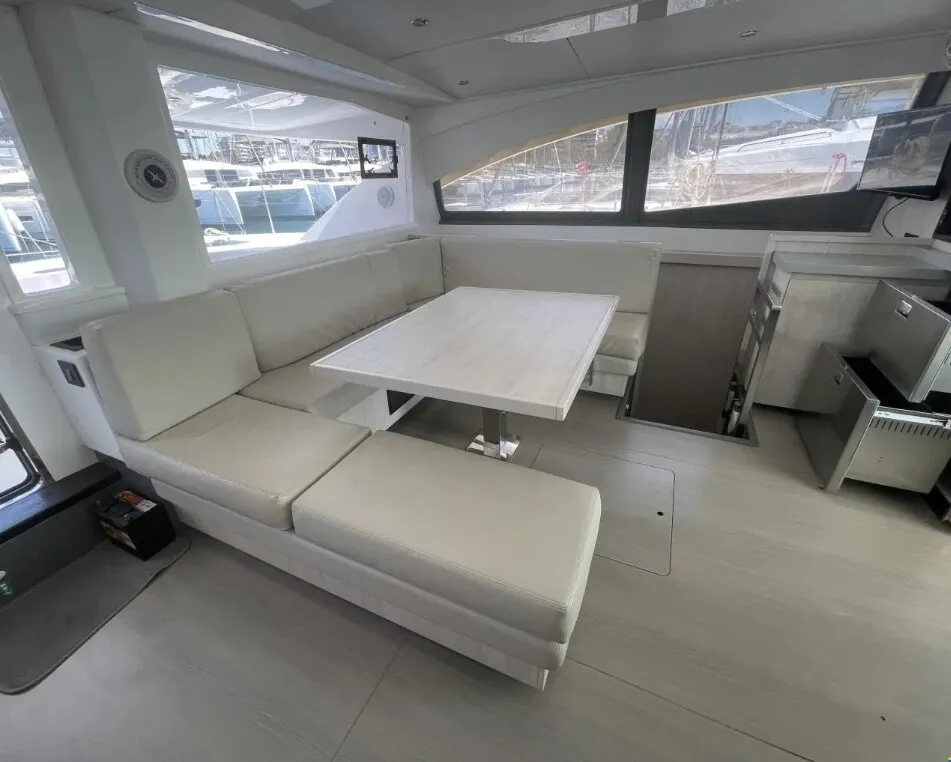 Free Bird, a Leopard 48 catamaran at Lefkada, Greece