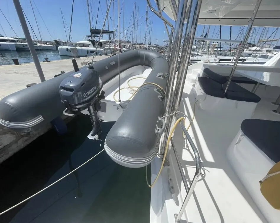 Free Bird, a Leopard 48 catamaran at Lefkada, Greece