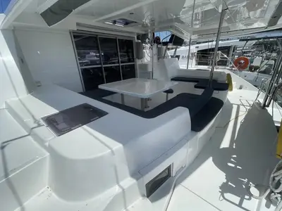 Free Bird, a Leopard 48 catamaran at Lefkada, Greece