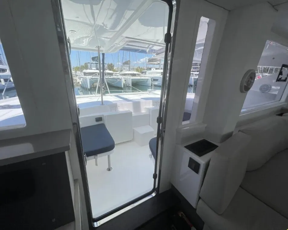 Free Bird, a Leopard 48 catamaran at Lefkada, Greece