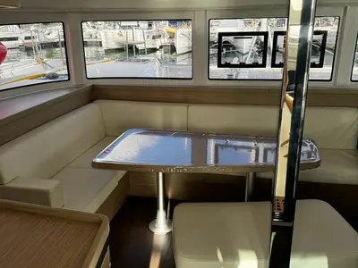 Salon of Star VI, a Lagoon 42 catamaran at Alameda, United States