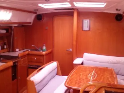 Galley of Nefeli, a Bavaria 42 Cruiser sailboat at Skiathos, Greece