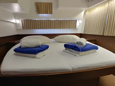 Cabin on Sao, a Lagoon 42 catamaran at Volos, Greece