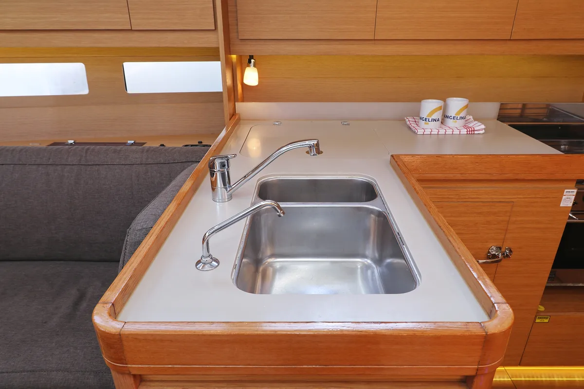 Galley of Alabama, a Dufour 412 GL sailboat at Grad Biograd na Moru, Croatia