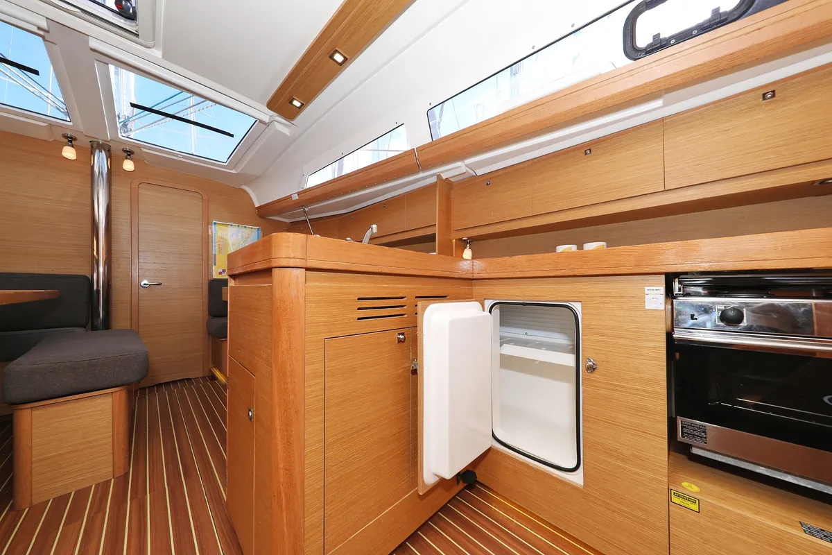 Galley of Alabama, a Dufour 412 GL sailboat at Grad Biograd na Moru, Croatia