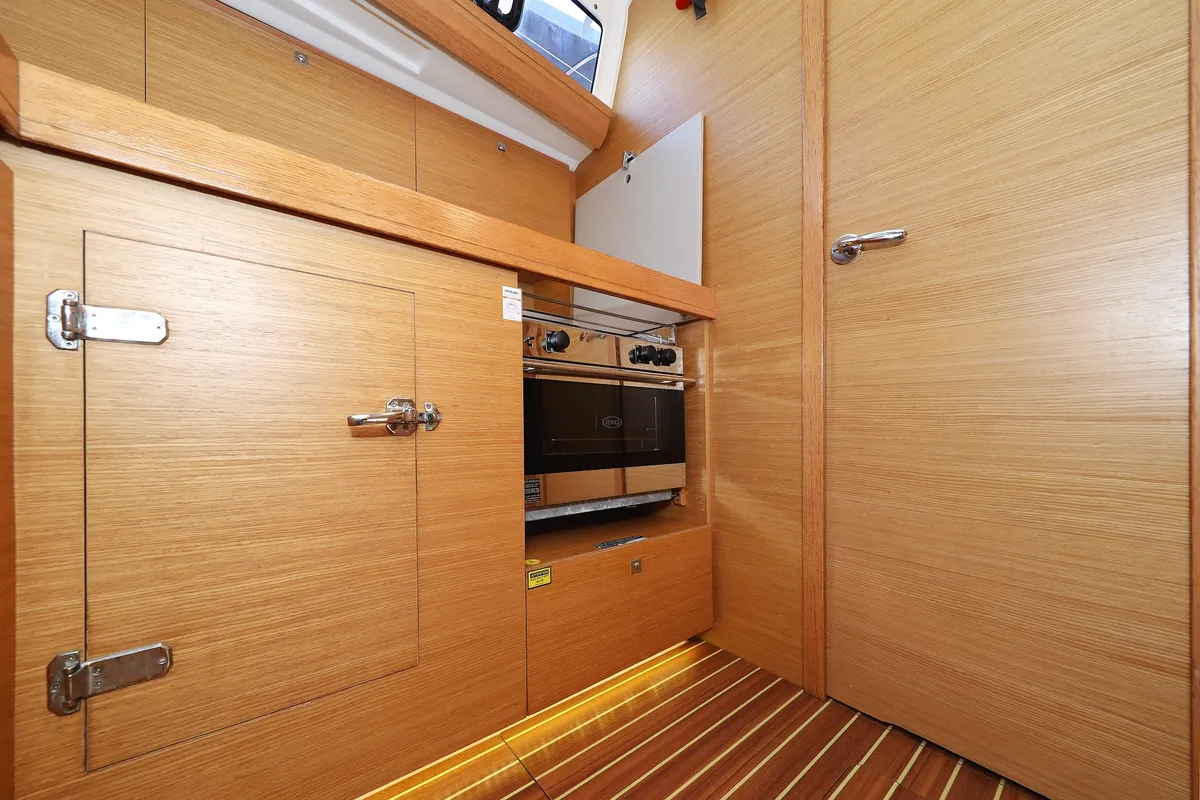 Galley of Alabama, a Dufour 412 GL sailboat at Grad Biograd na Moru, Croatia