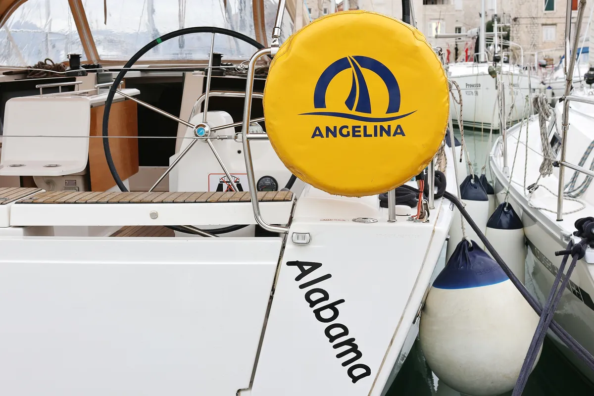 Exterior view of Alabama, a Dufour 412 GL sailboat at Grad Biograd na Moru, Croatia