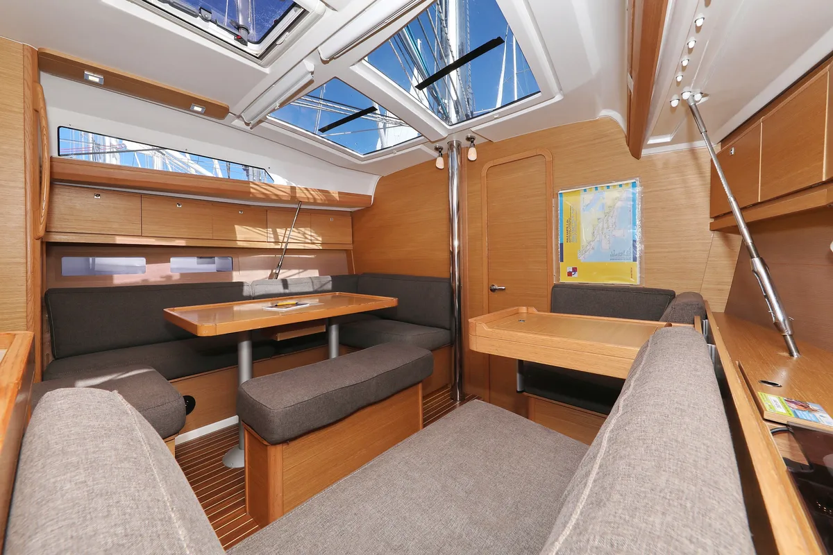 Salon of Alabama, a Dufour 412 GL sailboat at Grad Biograd na Moru, Croatia