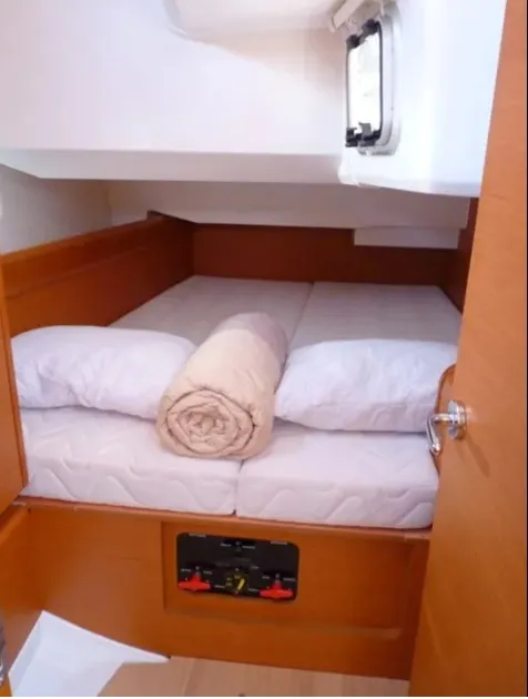 Cabin on Melody, a Jeanneau Sun Odyssey 449 sailboat at Municipal Unit of Lefkada, Greece