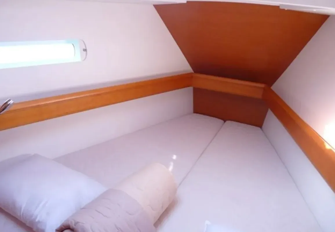 Cabin on Melody, a Jeanneau Sun Odyssey 449 sailboat at Municipal Unit of Lefkada, Greece