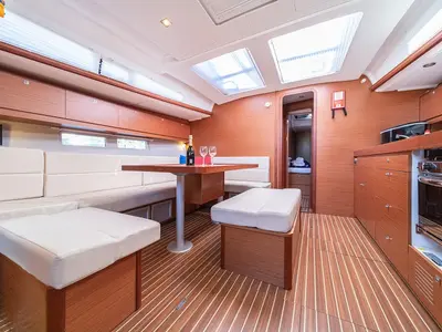 Salon of Fivek, a Dufour 460 GL sailboat at Primošten, Croatia