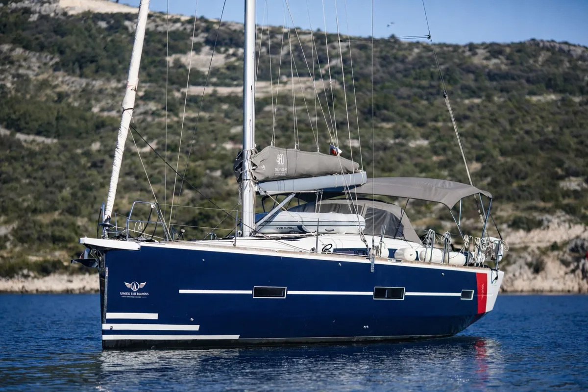 Fivek, a Dufour 460 GL sailboat at Primošten, Croatia