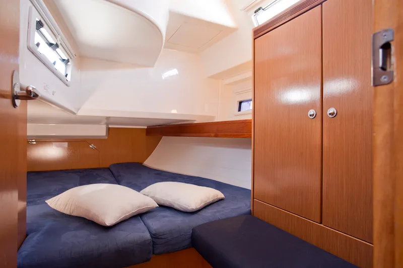 Cabin on Astros, a Bavaria Cruiser 41 sailboat at Grad Šibenik, Croatia