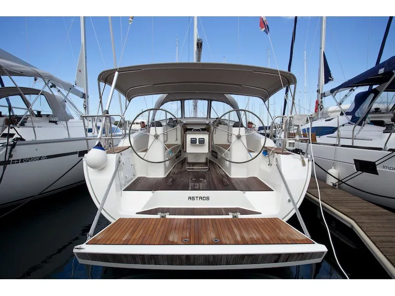 Exterior view of Astros, a Bavaria Cruiser 41 sailboat at Grad Šibenik, Croatia