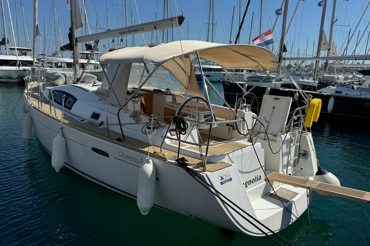 Exterior view of Magnolia, a Beneteau Oceanis 43 sailboat at Općina Sukošan, Croatia