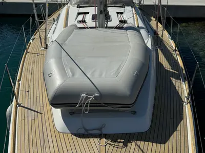 Deck of Magnolia, a Beneteau Oceanis 43 sailboat at Općina Sukošan, Croatia