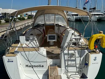 Cockpit of Magnolia, a Beneteau Oceanis 43 sailboat at Općina Sukošan, Croatia