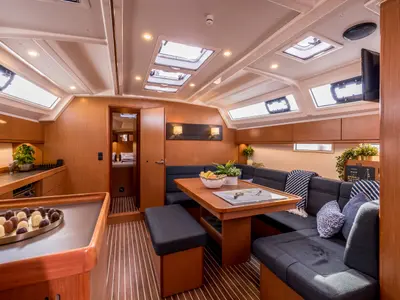 Galley of Sea Sparkle, a Bavaria Cruiser 46 sailboat at Split, Croatia