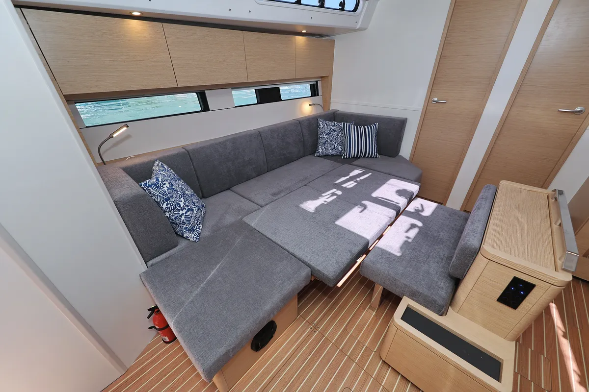 Salon of Atmosphere, a Hanse 460 sailboat at Kaštela, Croatia