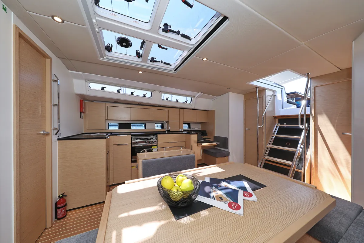 Salon of Atmosphere, a Hanse 460 sailboat at Kaštela, Croatia