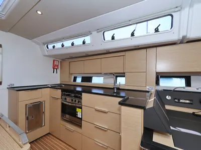 Galley of Atmosphere, a Hanse 460 sailboat at Kaštela, Croatia