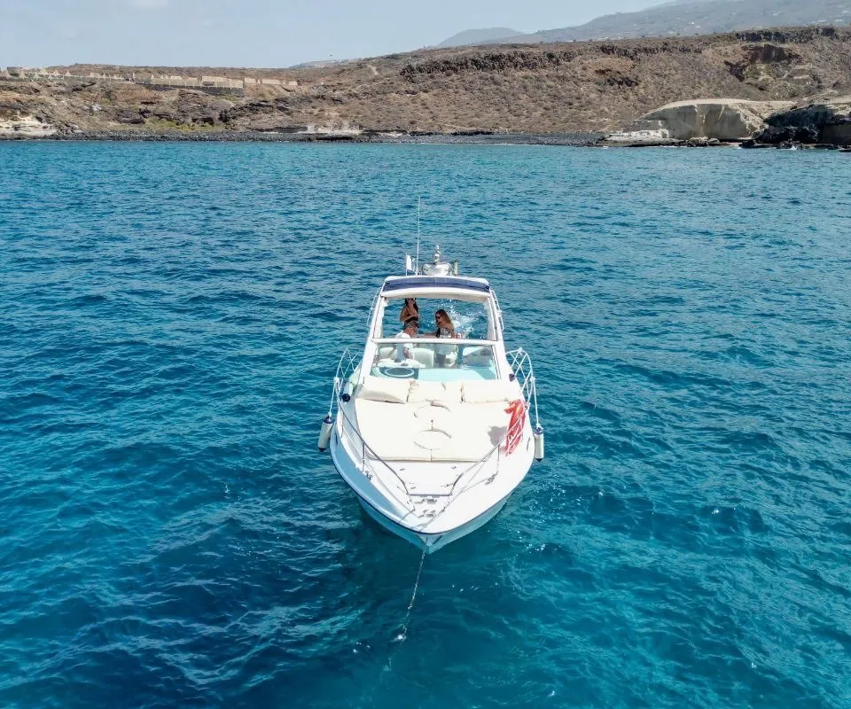 Champagne, a Motorboat motorboat at Adeje, Spain