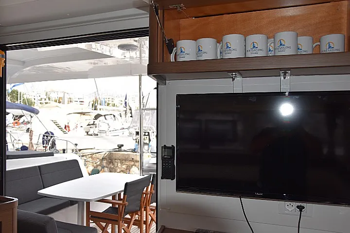 Salon of Arion, a Lagoon 42 - 4 + 2 cab. catamaran at Skiathos, Greece