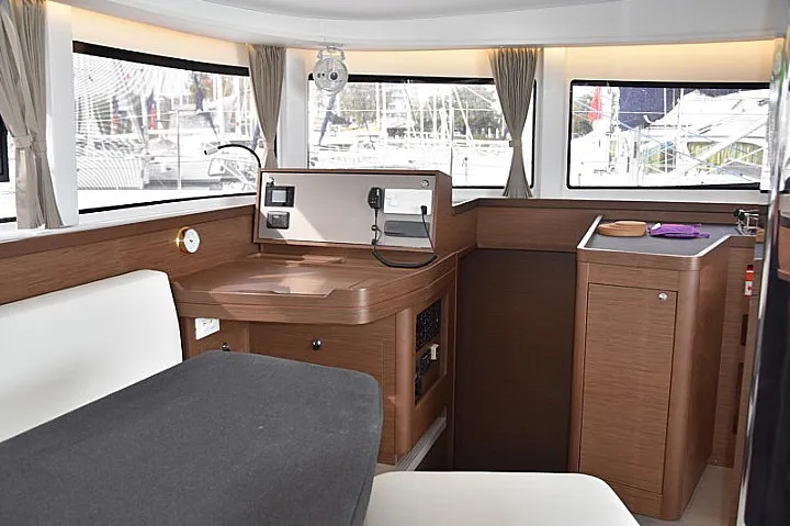 Cockpit of Arion, a Lagoon 42 - 4 + 2 cab. catamaran at Skiathos, Greece