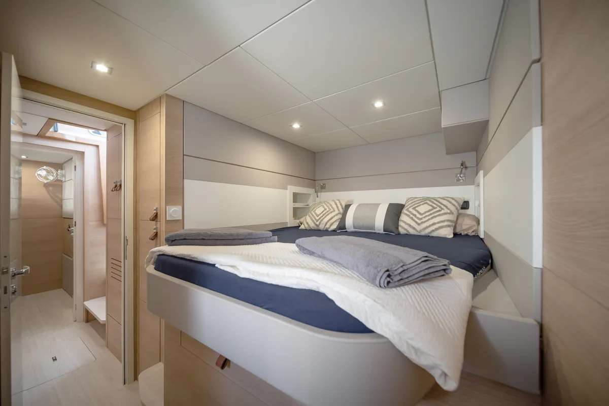 Cabin on Premium +, a Aventura 45 catamaran at Dénia, Spain