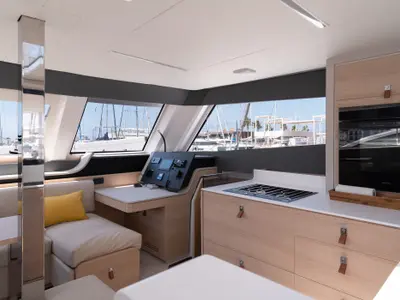 Galley of Premium +, a Aventura 45 catamaran at Dénia, Spain