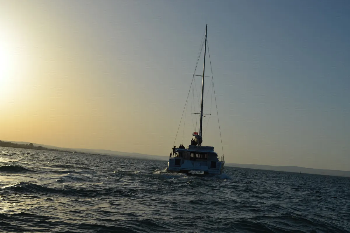 Exterior view of Premium +, a Aventura 45 catamaran at Dénia, Spain